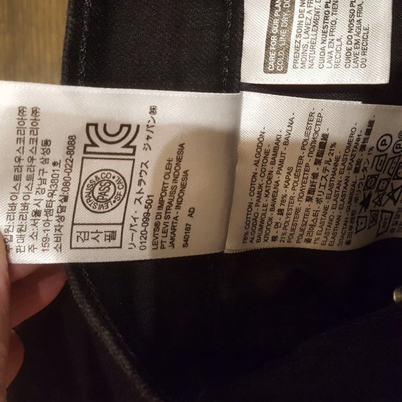 Levi's 505  Straight Leg BLACK Size 10 - Picture 13 of 15